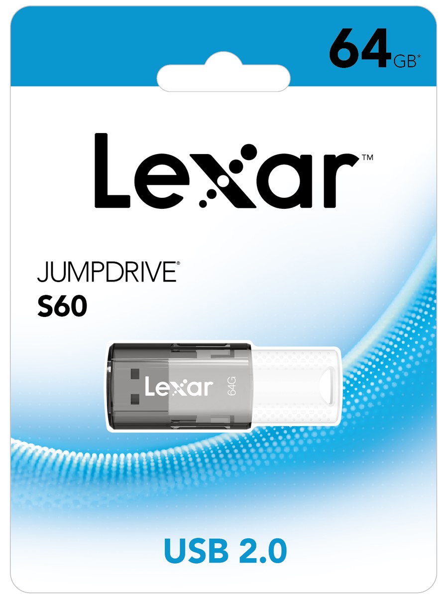 Lexar 64GB LJDS060064G-BNBNG JumpDrev iS60 USB 2.0 Flash Drive
