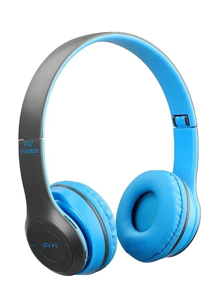 Japan EX P47 Bluetooth MP3 FM Radyo SD Kart Kulaklık Mavi