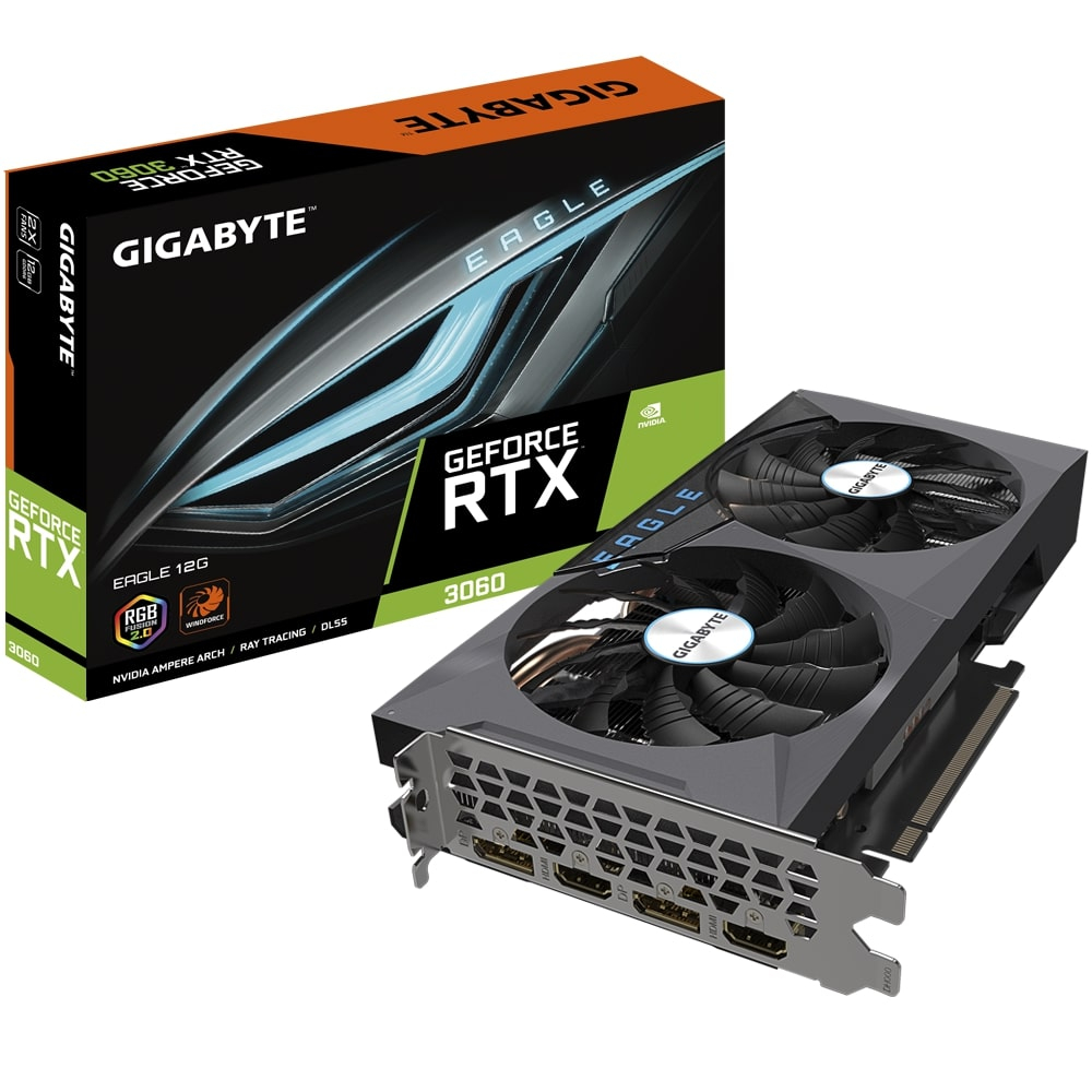 Gigabyte RTX 3060 Eagle 12G GV-N3060EAGLE-12GD 192 Bit GDDR6 12 GB Ekran Kartı