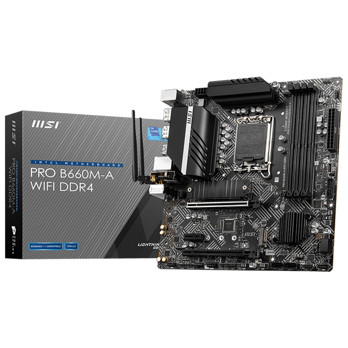 Msı Pro B660M-A WIFI DDR4 4800(OC) M.2 mATX 1700p Anakart