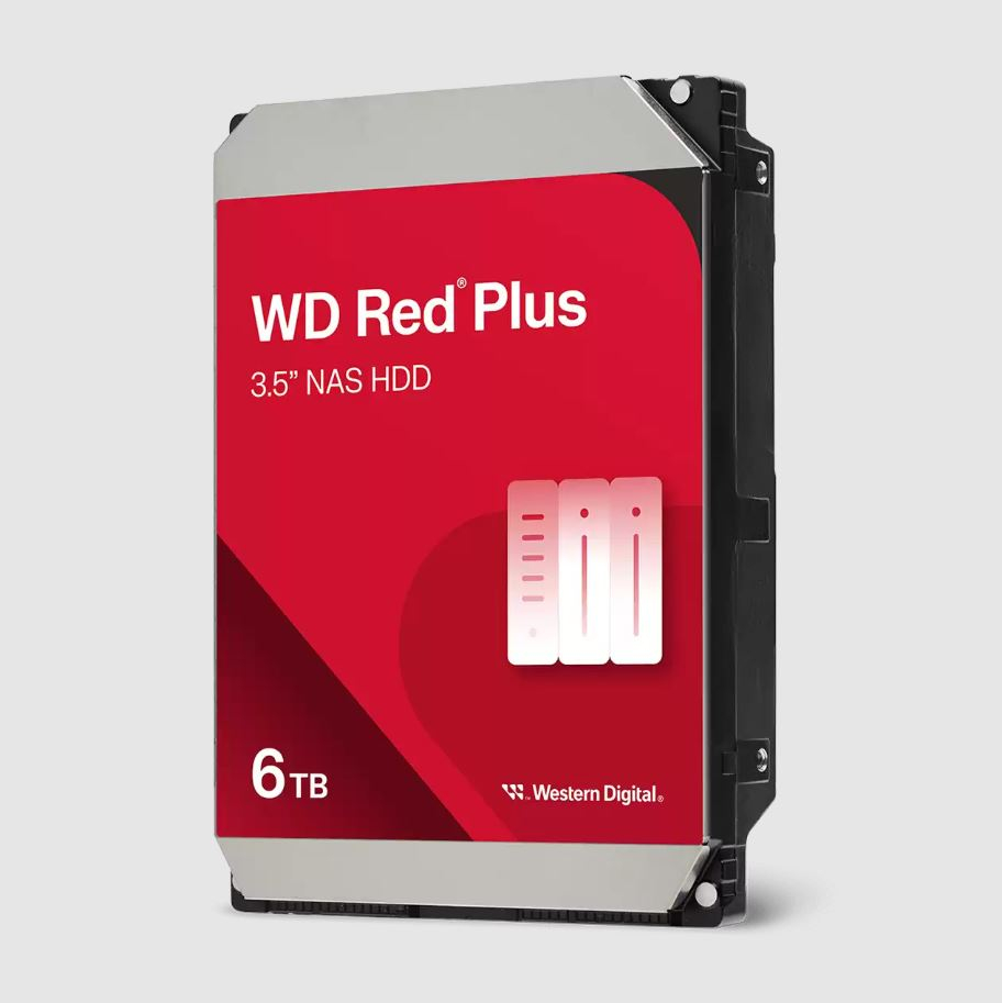 Western Digital Red Plus 6TB 3.5 5400Rpm 256Mb WD60EFPX Nas Diski