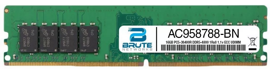 Dell 16GB 1Rx8 DDR5 UDIMM 5600 MT/s ECC AC958788 Sunucu Ram