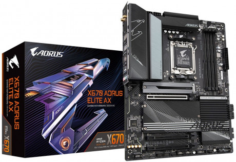 Gigabyte X670-AORUS-ELITE-AX DDR5 6666Mhz(OC) HDMI M.2 ATX AM5 Anakart