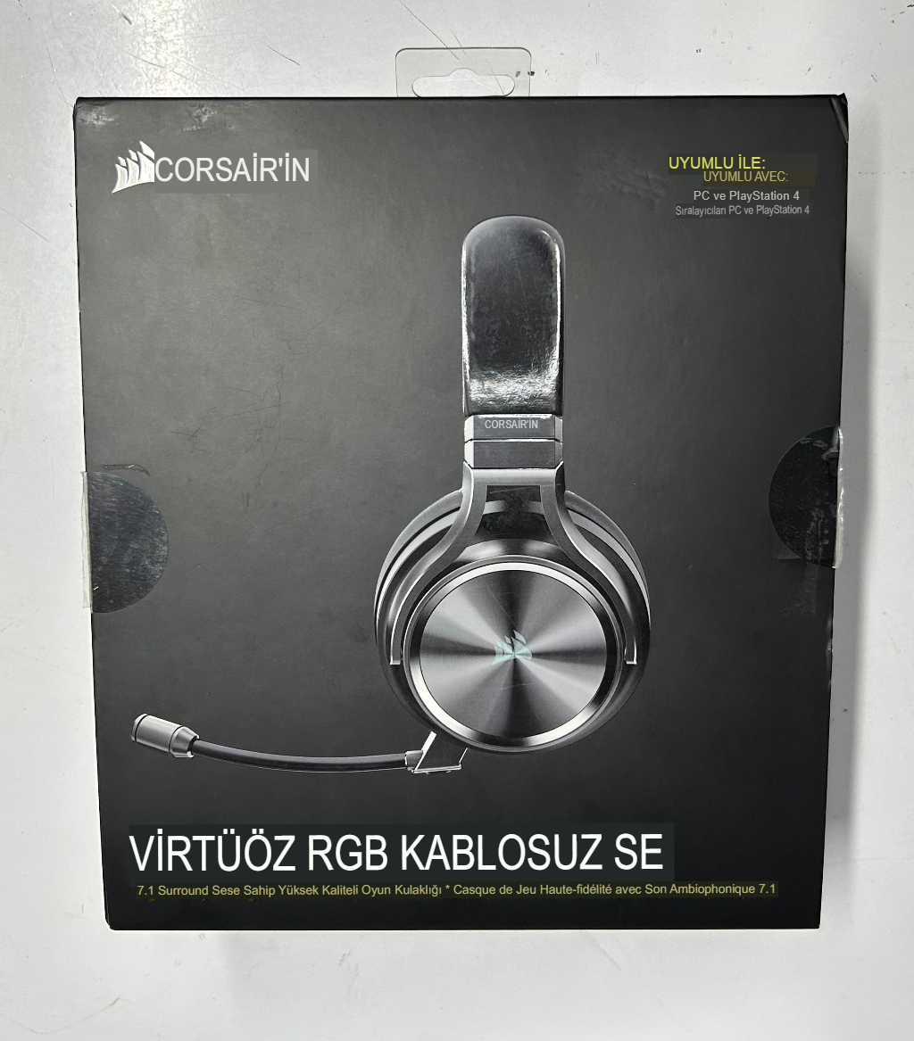 Corsair Virtuoso RGB Wireless SE 7.1 Kablolu/Kablosuz Kulak Üstü Oyuncu Kulaklığı (OUTLET)