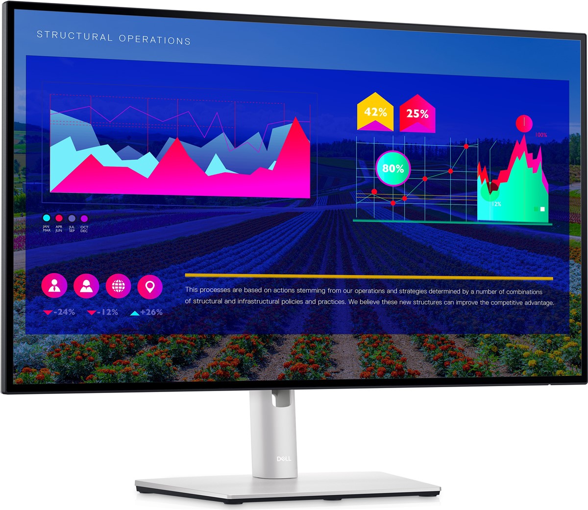 Dell U2722D Ultrasharp Led Monitör 27" 8Ms 60Hz 2560 x 1440 VESA 1x DP (1.4) 1x HDMI (1.4)