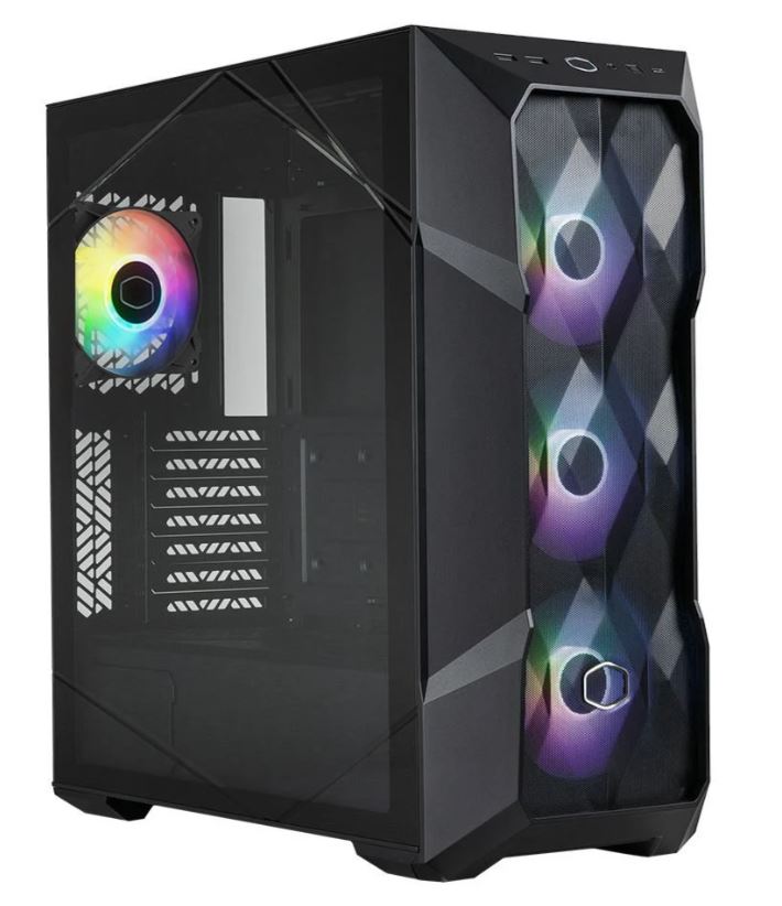 CM MasterBox TD500 V2 Siyah ARGB 4x120mm Fanlı, Tempered Glass Kristal Mesh Ön panelli MidTower Kasa