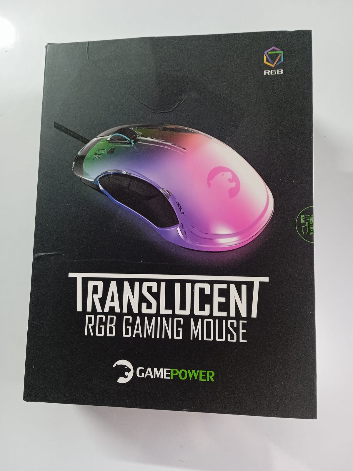 GAMEPOWER TRANSLUCENT RGB 10000 DPI GAMING MOUSE (OUTLET)
