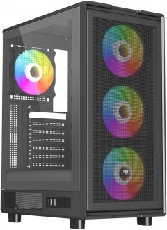 PowerBoost A601B 600W 80+ ATX USB 3.0 Rainbow Fanlı Mesh Gaming Siyah Kasa