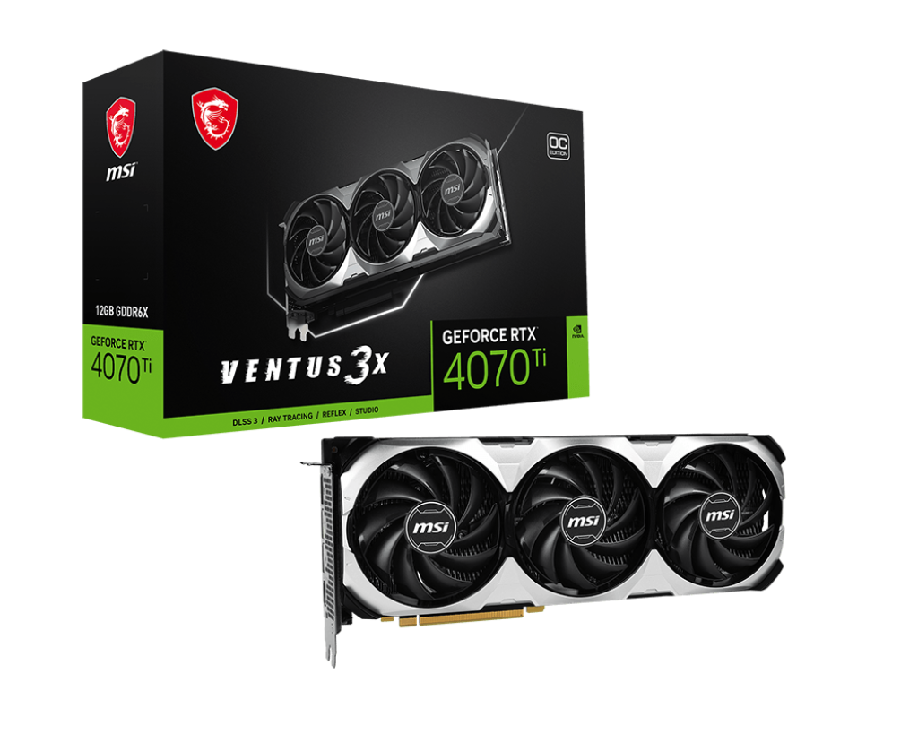 MSI RTX 4070 TI Ventus 3X 12G OC 12GB GDDR6X 192BİT Ekran Kartı