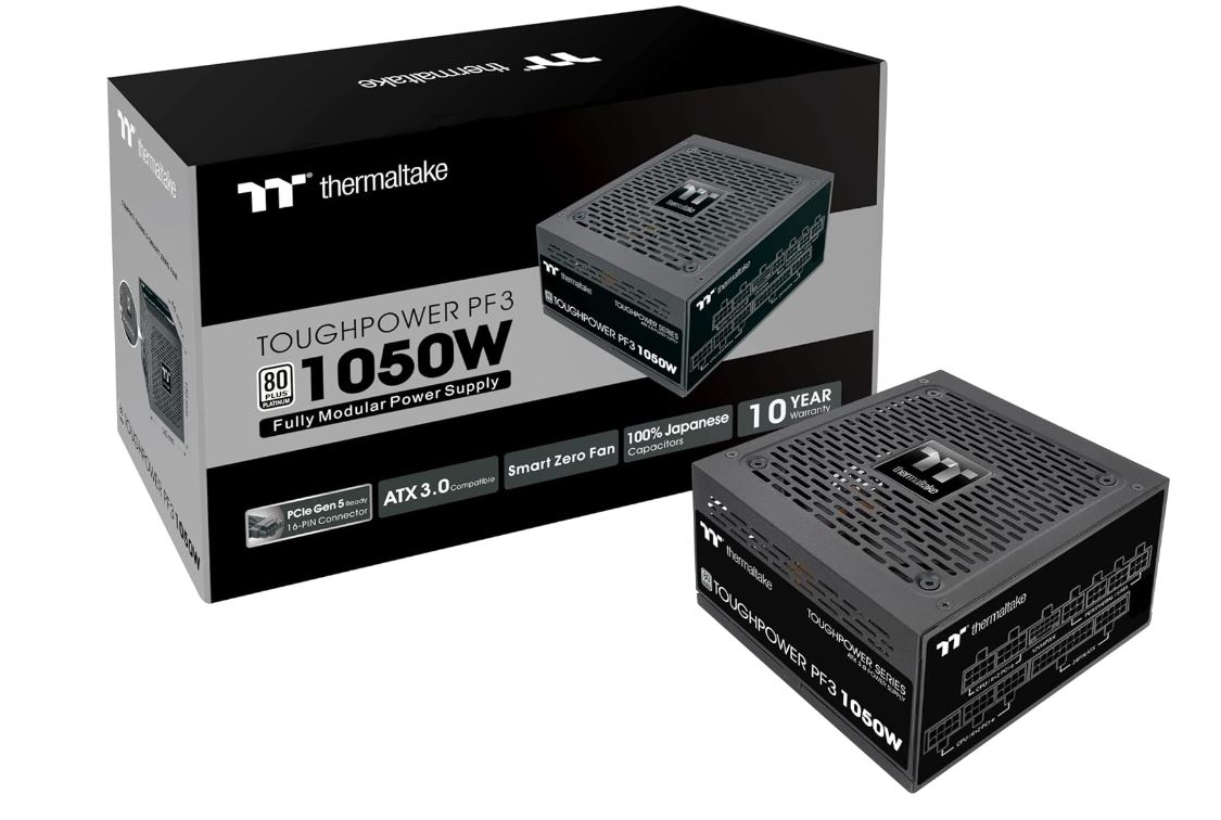 Thermaltake Toughpower PF3 1050W 80+ Platinyum PCIe Gen 5.0, ATX 3.0, Full Modüler 14cm Fanlı PSU