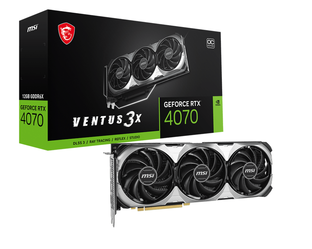 MSI RTX 4070 Ventus 3X E 12G OC 192Bit GDDR6X 12GB Ekran Kartı
