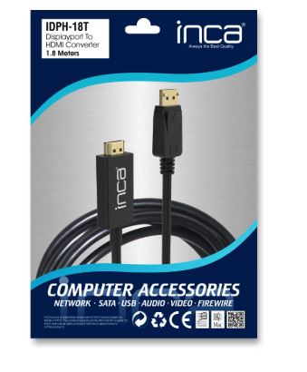 Inca IDPH-18T 1.8m DisplayPort to HDMI Dönüştürücü