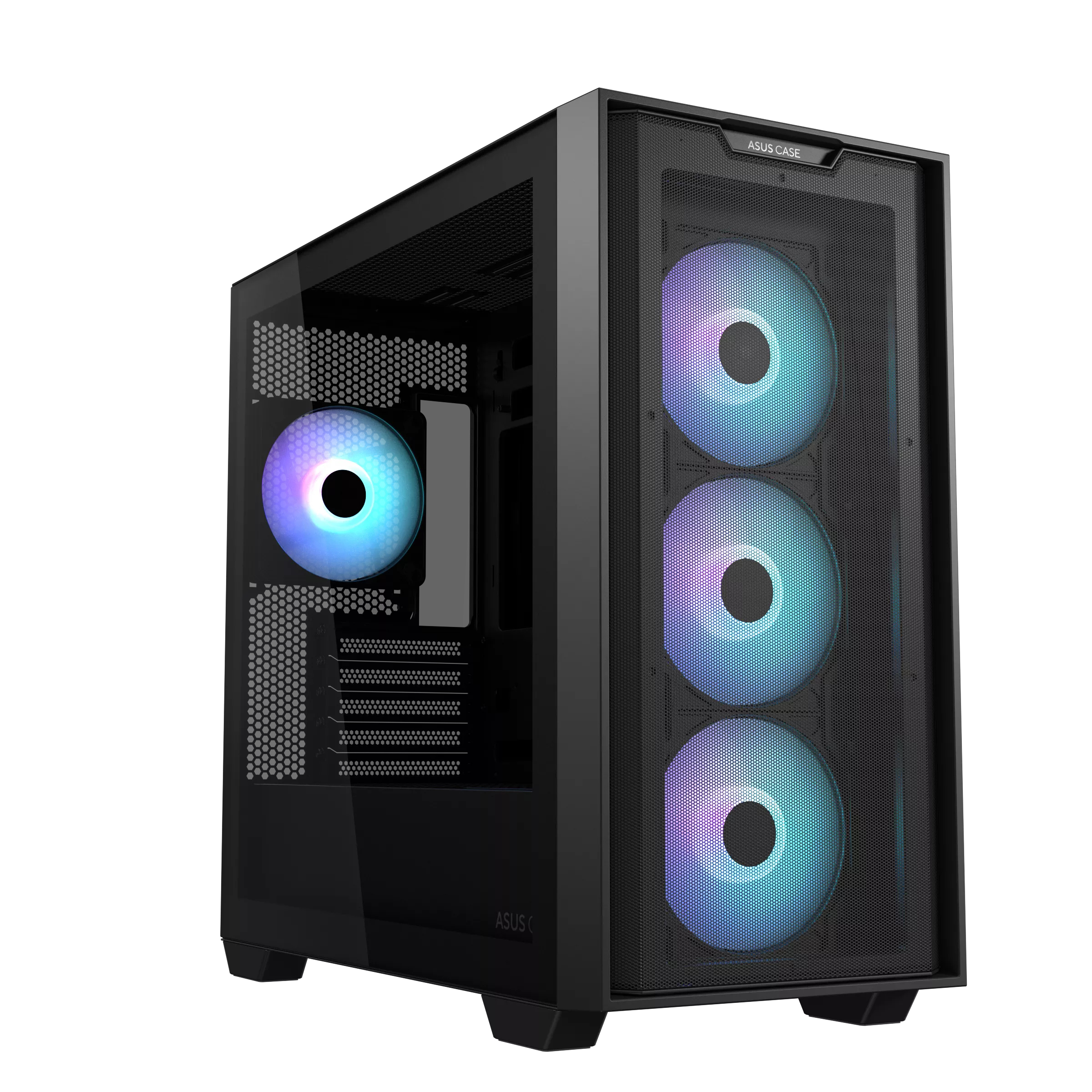Asus A21 PLUS 360 MM Soğutucu Alanı 380 MM Uzunluğa Kadar Ekran Kartı Ve Standart Atx Psu Destekli Gizli Kablo Bölmeli Micro-ATX Fanlı Beyaz Kasa