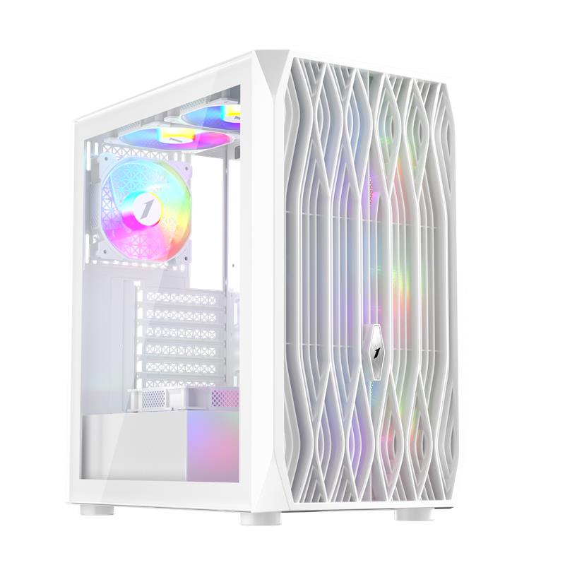 1st Player Ariya AY7 Beyaz 650W 80+ Argb 4X12CM Fan Temperli Cam Mesh USB 3.0 ATX Kasa