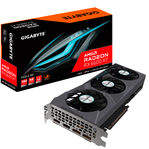 Gigabyte GV-R66XTEAGLE-8GD RX6600XT Eagle 8GB GDDR6 128BIT 3 Fanlı 2xDP 2xHDMI Gaming Ekran Kartı
