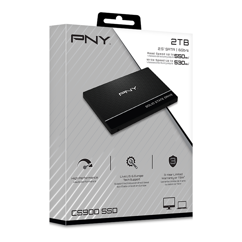 PNY CS900 2TB SSD7CS900-2TB-RB 550/530MB/s 2,5 Sata SSD
