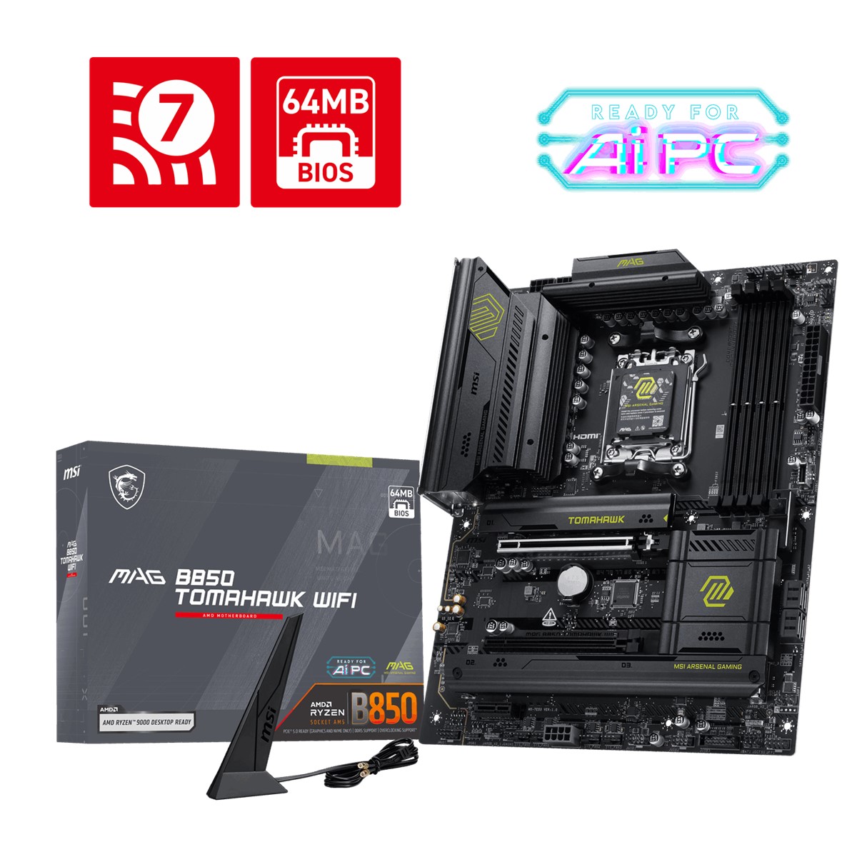 MSI B850 Tomahawk Max I/O Panel