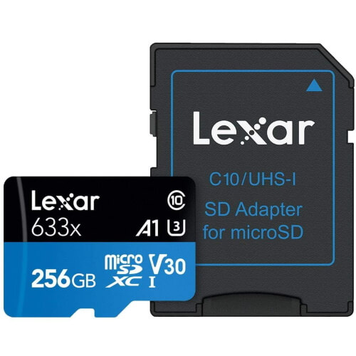 Lexar 256gb LSDMI256BB633A 633X 100mb/s Read 45mb Mikro SD Adapter