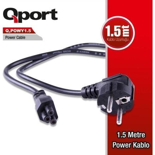 Qport Q-POWY 1.5M Notebook Power Kablo