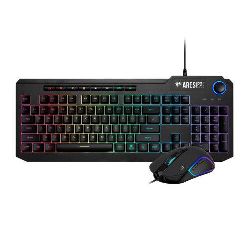 GAMDIAS ARES-P2 Lite USB Kablolu İngilizce Multimedya RGB Oyuncu Klavye Mouse Set