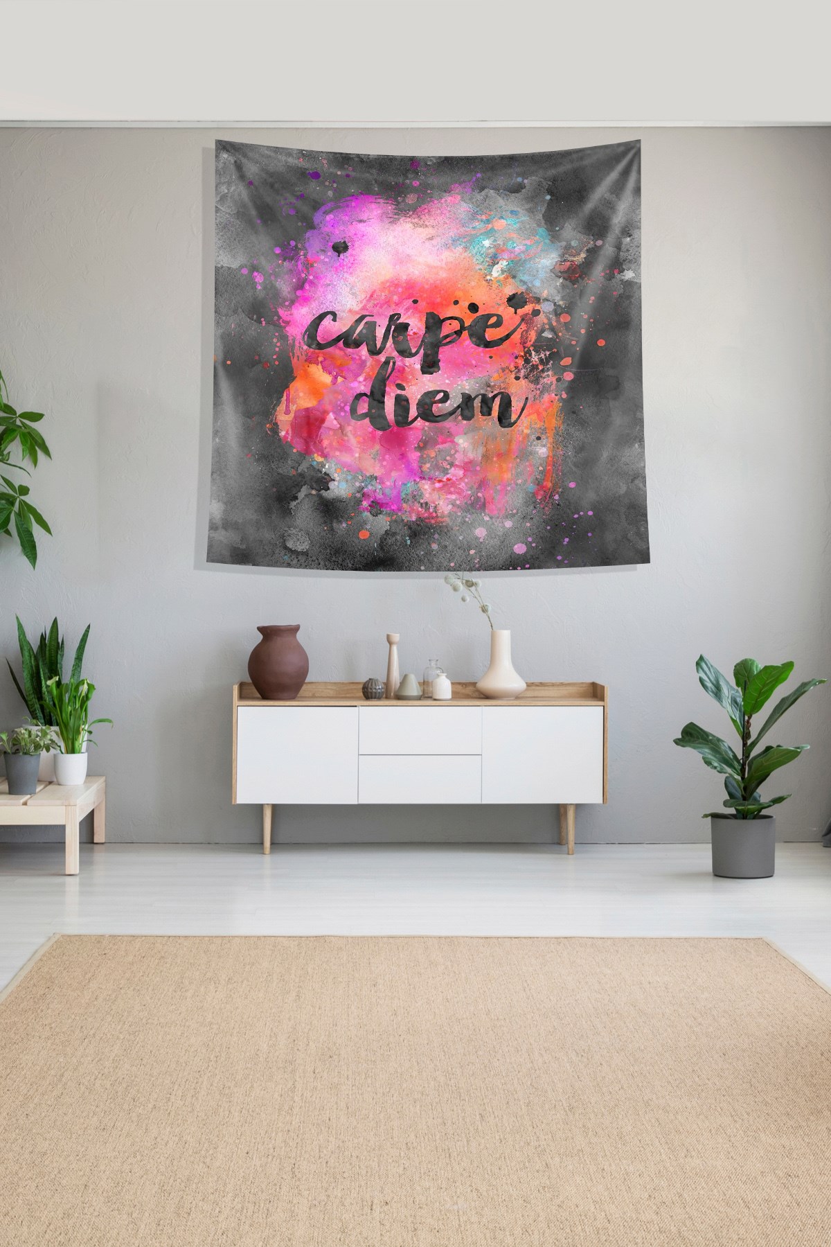 Multirenk Carpe Diem Leke Tutmaz Kadife Kumaş Duvar Örtüsü Duvar Halısı Multirenk Carpe Diem Leke Tutmaz Kadife Kumaş Duvar Örtüsü Duvar Halısı
