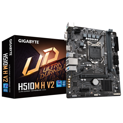 GIGABYTE H510M H V2 rev.1.0 2xDDR4 M.2 D-SUB HDMI 10-11.Nesil LGA1200 Soket Anakart