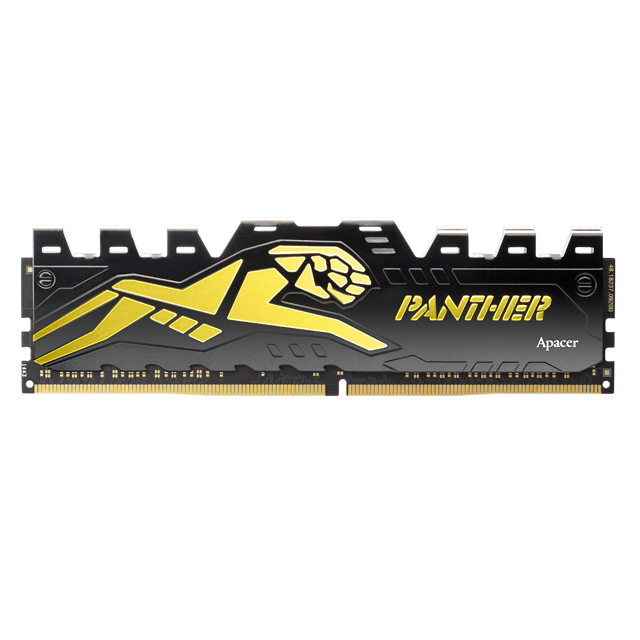 Apacer Panther Black-Gold 16GB (1x16GB) 3600Mhz CL18 DDR4 (AH4U16G36C2527GAA-1) Gaming Ram