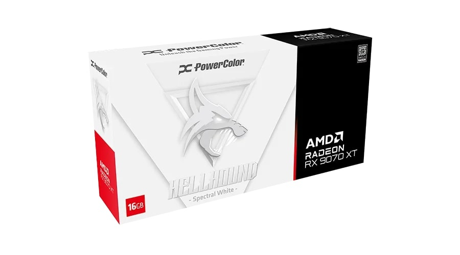 Powercolor Hellhound RX9070XT 16G-L/OC/White 16GB GDDR6 256Bit Ekran Kartı