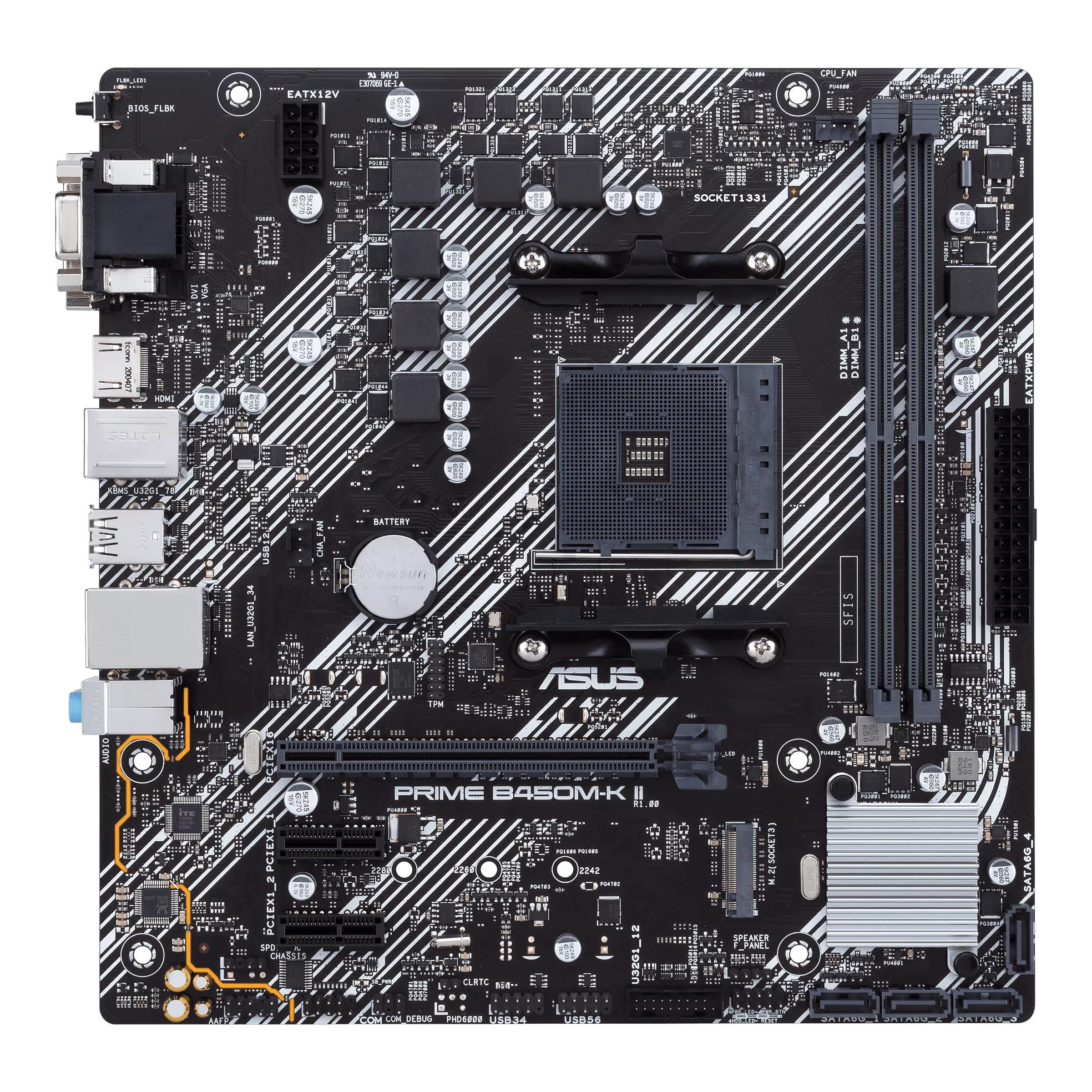 Asus Prime B450M-K II AMD B450 4400 MHz (OC) Soket AM4 mATX Anakart