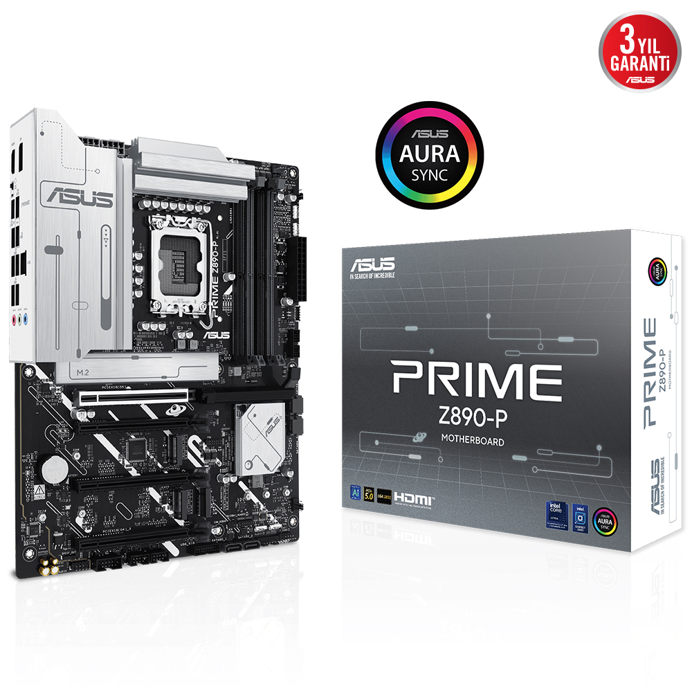 Asus Prime Z890-P DDR5 4XM2 USB3.2 RGB Lan ATX Anakart