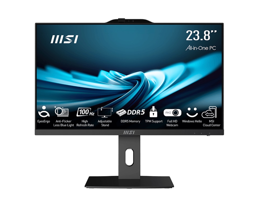 MSI Pro AP242P 14M-861XTR 23.8 LED FullHD I7-14700 16GB DDR4 512GB SSD+1TB HDD FreeDOS Siyah All İn One Bilgisayar