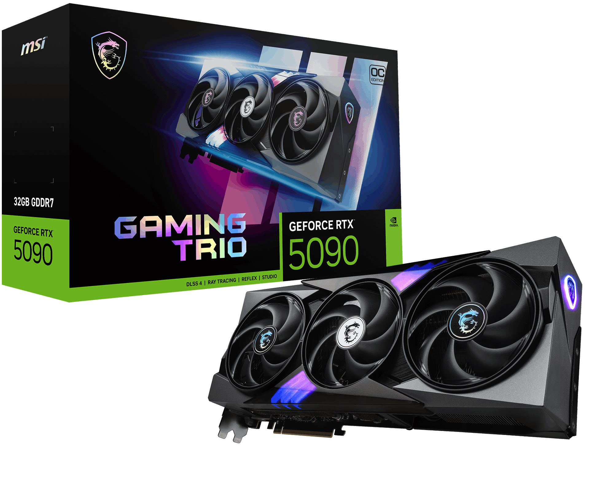 MSI Geforce RTX 5090 32G Gaming Trio OC GDRR7 256 B DX12 PCIE 5.0 X16 (3XDP 1XHDMI) Ekran Kartı