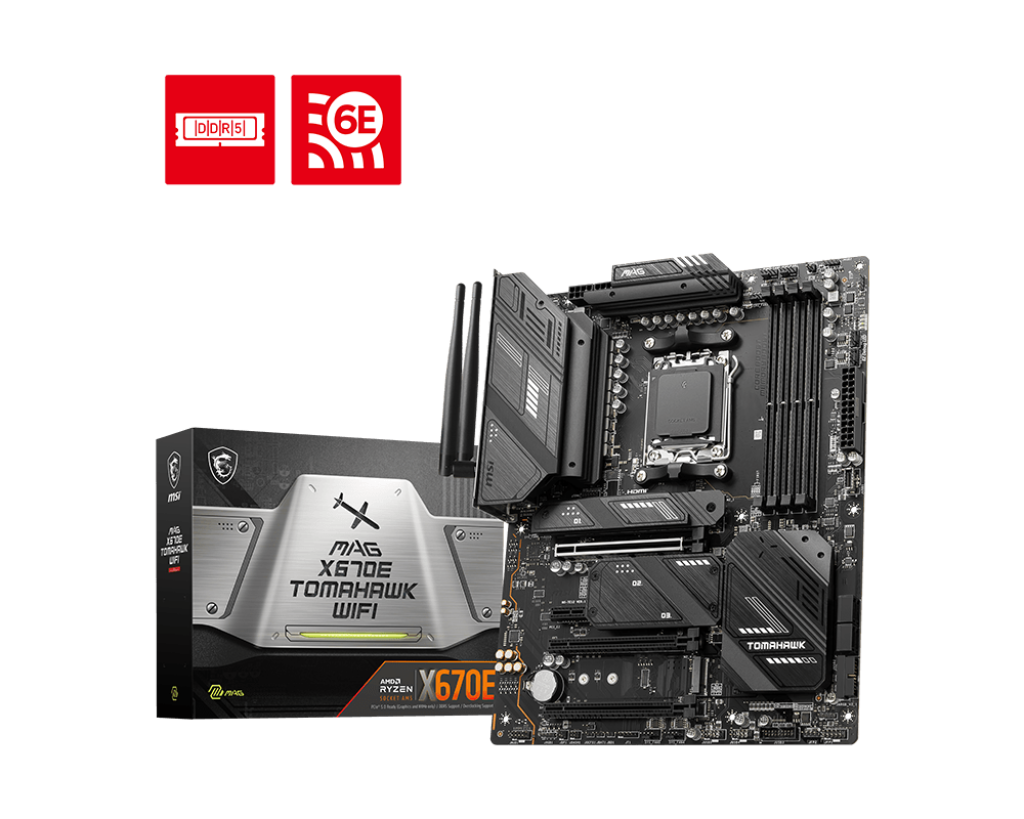 MSI Mag X670E Tomahawk Wi-Fi AM5 DDR5 6600Mhz ATX Anakart