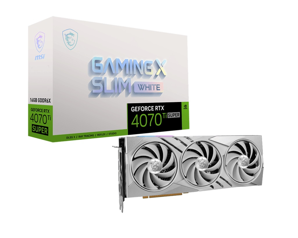 MSI RTX 4070 Ti Super Gaming X Slim White RTX4070TIS 16GB GDDR6X 256Bit Ekran Kartı