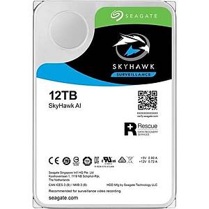 Seagate Skyhawk 3.5 12TB ST12000VE0008 Sata 3.0 256MB 210MB/S RV Sens�r 7200RPM HDD & Harddisk