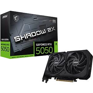 MSI GeForce RTX 5050 8G SHADOW 2X OC 8GB GDDR6 128B DX12 Ekran Kart�