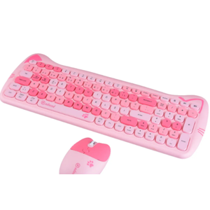 Ndeed Sevimli Kedi Kablosuz Klavye Ve Mouse Bluetooth Set