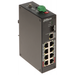 Dahua PFS3110-8ET-96-V2 8FE PoE Port (8xPoE 96W)  1GE Uplink 1GE SFP Y�netilemez Switch