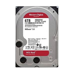 Western Digital Red 3,5 Sata III 6Gbs 6TB 64MB 7/24 Nas WD60EFAX HDD & Harddisk