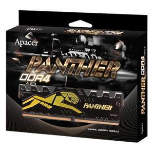Apacer Panther Black-Gold 16GB (2x8GB) 3200Mhz CL16 DDR4 Gaming Ram (AH4U16G32C28Y7GAA-2)