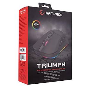Rampage SMX-R65 TRIUMPH Usb Siyah RGB I��kl� 12400dpi Gaming Oyuncu Mouse