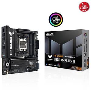 Asus Tuf Gaming B850M-PLUS II AM5 DDR5 8000+(OC)MHz mATX Gaming (Oyuncu) Anakart