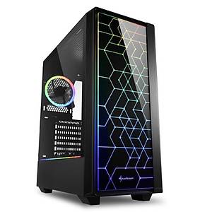 Sharkoon RGB-LIT-100 Mid Tower Bilgisayar Kasas� Siyah