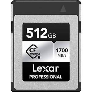 Lexar 512GB LCXEXSE512G-RNENU Profesyonel G�m�� SE CFexpress Tip B Haf�za Kart� Foto�raf��lar Videograf��lar 1700/1250 MB/sn
