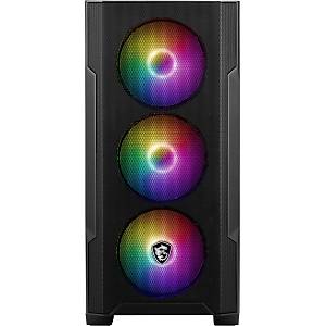 MSI Mag Forge M100R Tamperli Cam 3X120MM 1X120MM ARGB Fan MATX Gaming Bilgisayar Kasas�