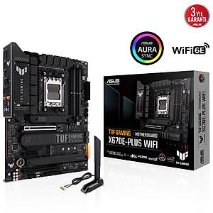 ASUS TUF GAMING X670E-PLUS WIFI DDR5 6400MHz+(OC) HDMI DP AM5 ANAKART