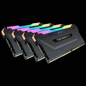 Corsair CMW64GX4M4C3200C16 64GB (4X16GB) DDR4 3200MHz CL16 Vengeance Black RGB Pro So�utuculu DIMM Bellek Ram