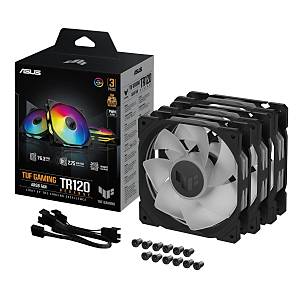 Asus Tuf TR120 Reverse So�utucu Ters Hava Ak��l� Adreslenebilir ARGB 120mm 3l� Siyah Kasa Fan�