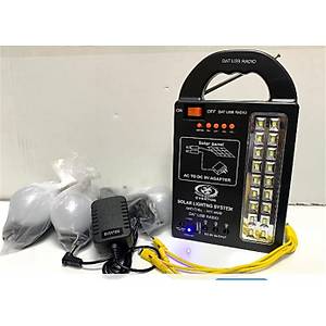 Everton Rt-999 SolarPanelli -Ledli G�ne� Enerjili Radyo Usb- 3 Adet Ampul �arjl� (Solar 9V-3.5W)