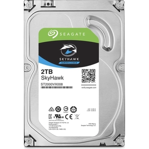 Seagate Skyhawk 3.5 2TB Sata 3.0 64MB 180MB/S 5900RPM 64HD Kamera 180TB/Yil I� Y�k� 7/24 G�venlik Diski ST2000VX008 HDD & Harddisk